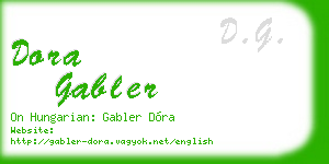 dora gabler business card